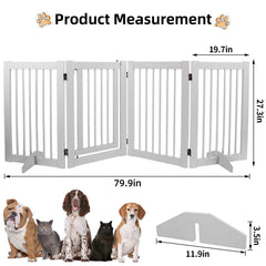 Tuopus indoor dog gate anti-tip-base demonstrates stable setup during energetic play.