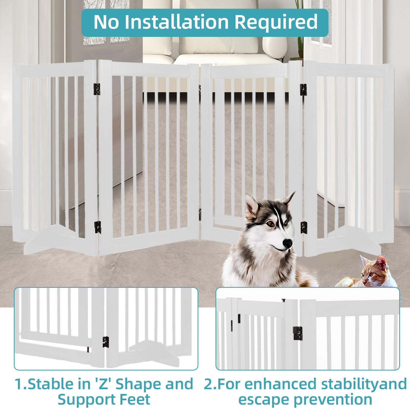 Tuopus ventilated mesh panels allow airflow while supervising a pet.