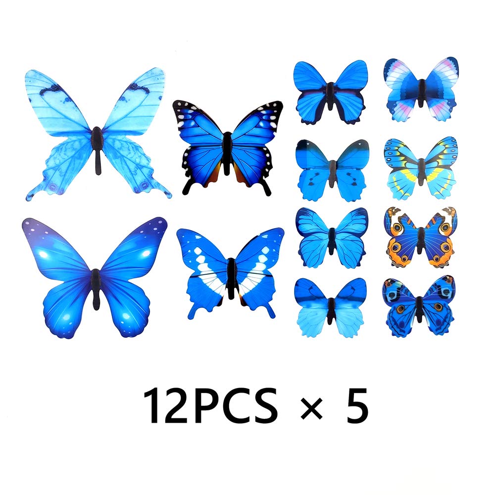 Tuosiwei butterfly wall decal blue decorative elements for creative layouts