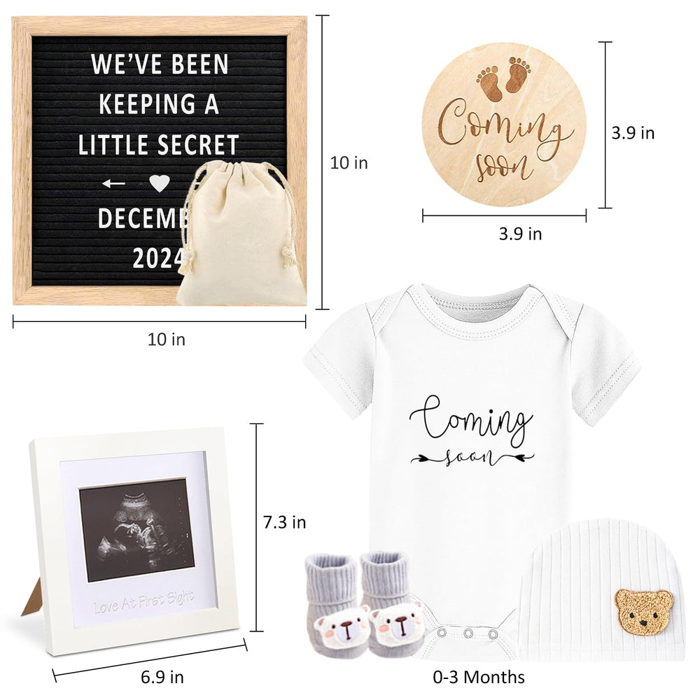 TUOWITA wooden sign reading 'Soon to be born' for decor