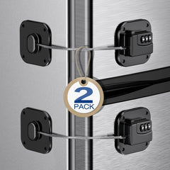 Tupetcs Fridge Lock 2-Pack front view demonstrates keyless security.