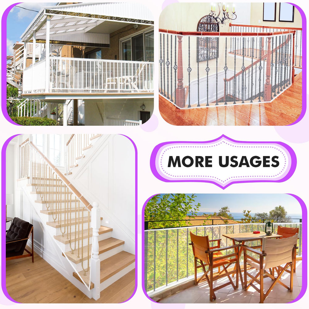 Tupi Banister Guard durable waterproof material resists tearing over time.