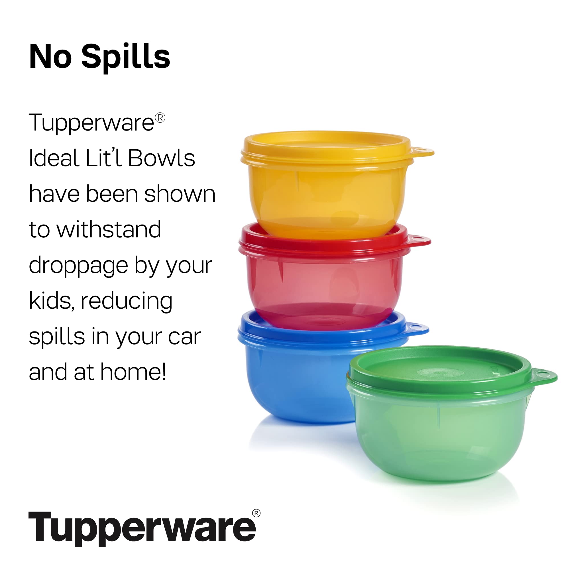 Tupperware Ideal Lit’l bowls feature kid-friendly design for little hands.