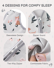 Turmewu sleep sack side view showing sleeveless design and airflow