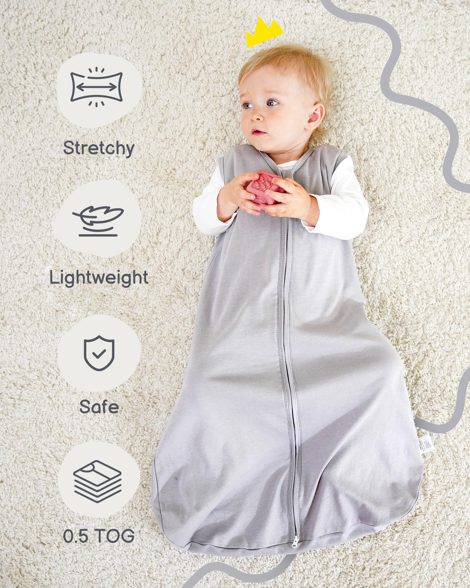 Turmewu two-way zipper enables easy diaper changes and durability