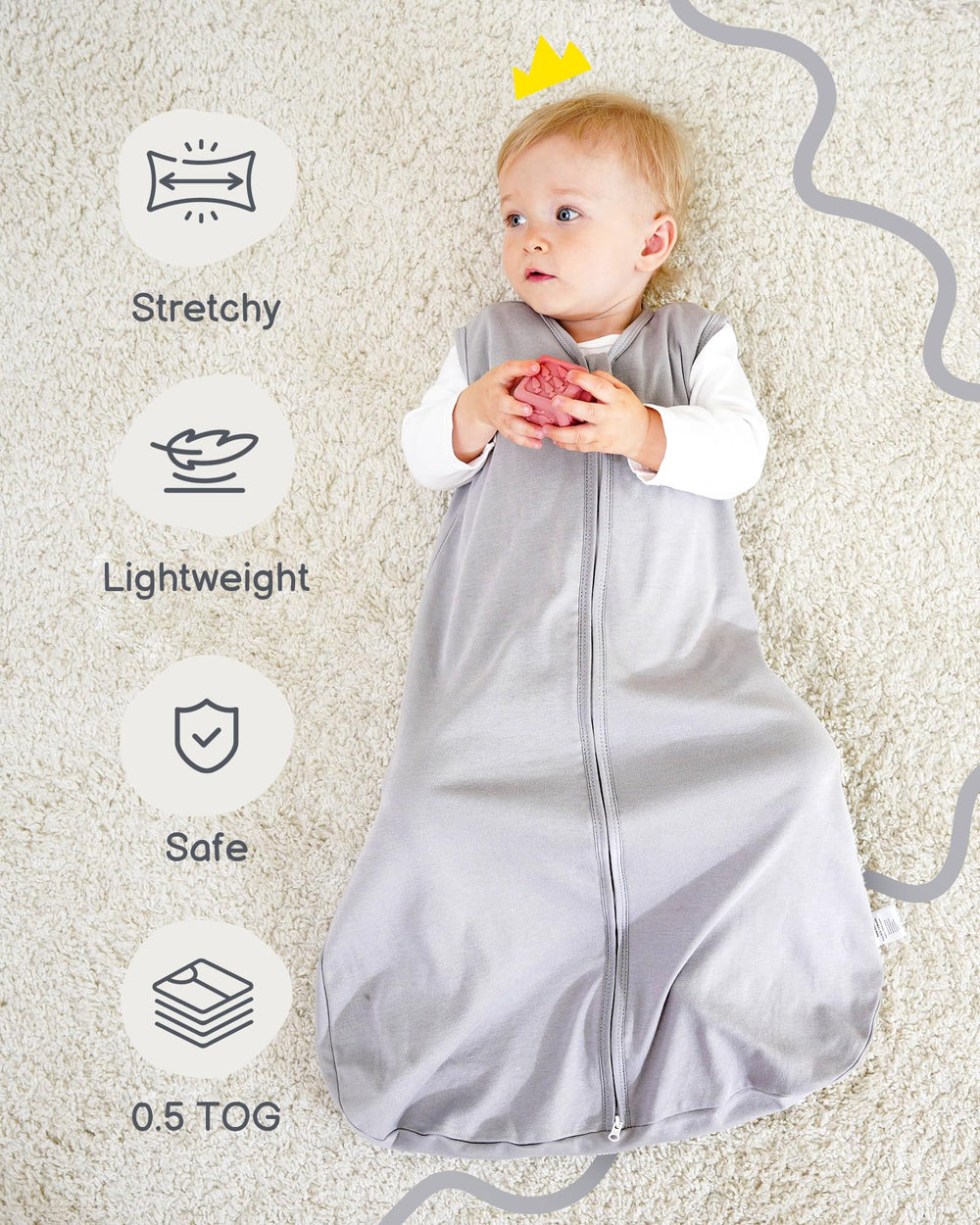 Turmewu two-way zipper enables easy diaper changes and durability