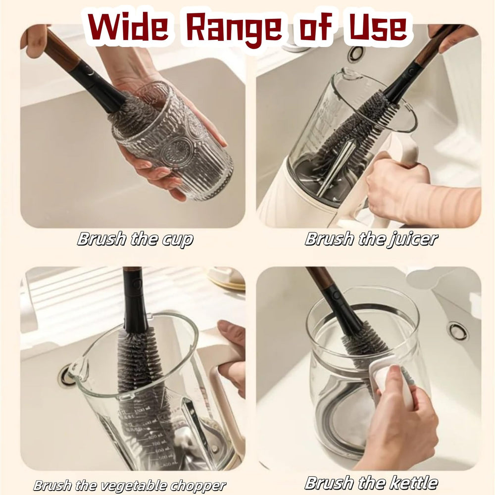 Turutu wooden handle grip detail for comfortable scrubbing.