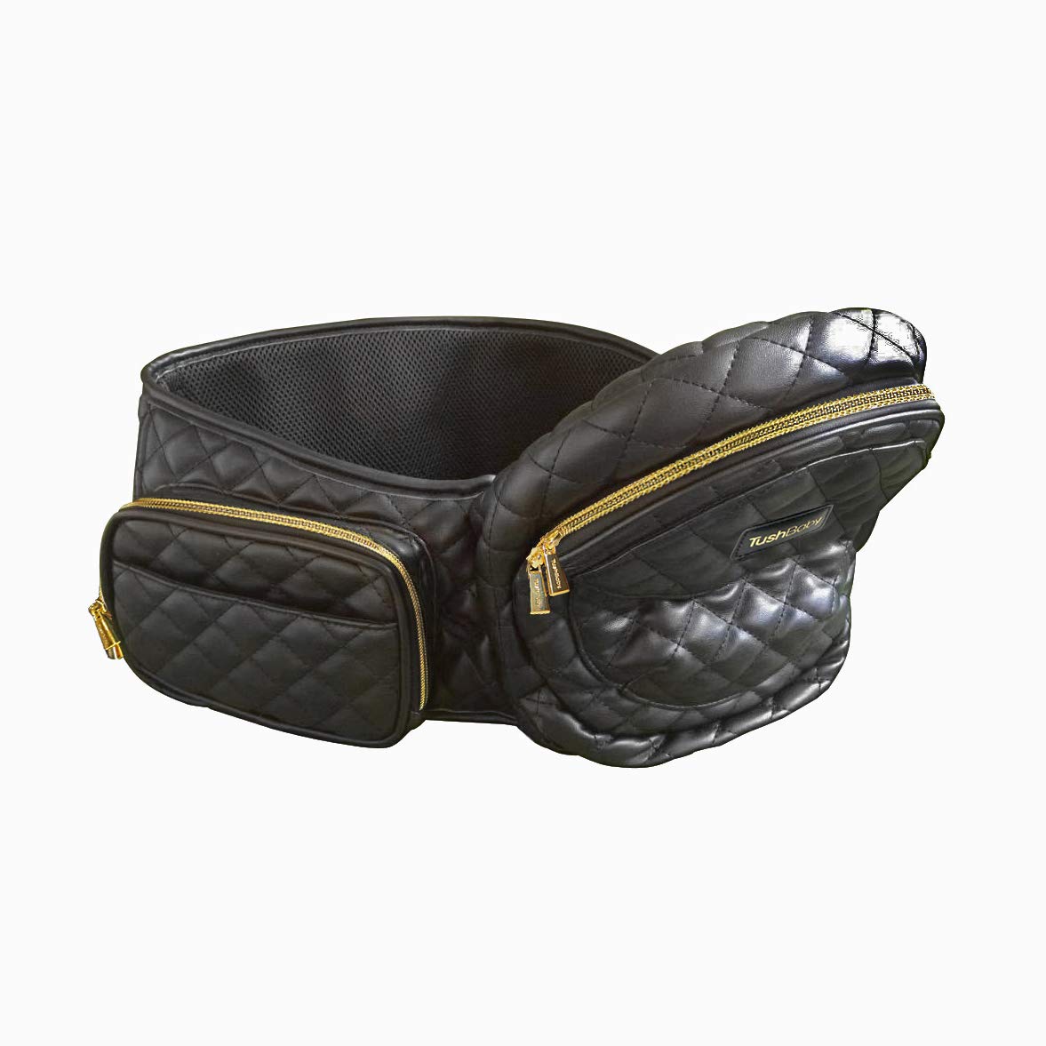 TushBaby Original hip-seat bottle holder hidden feature ready for feeds