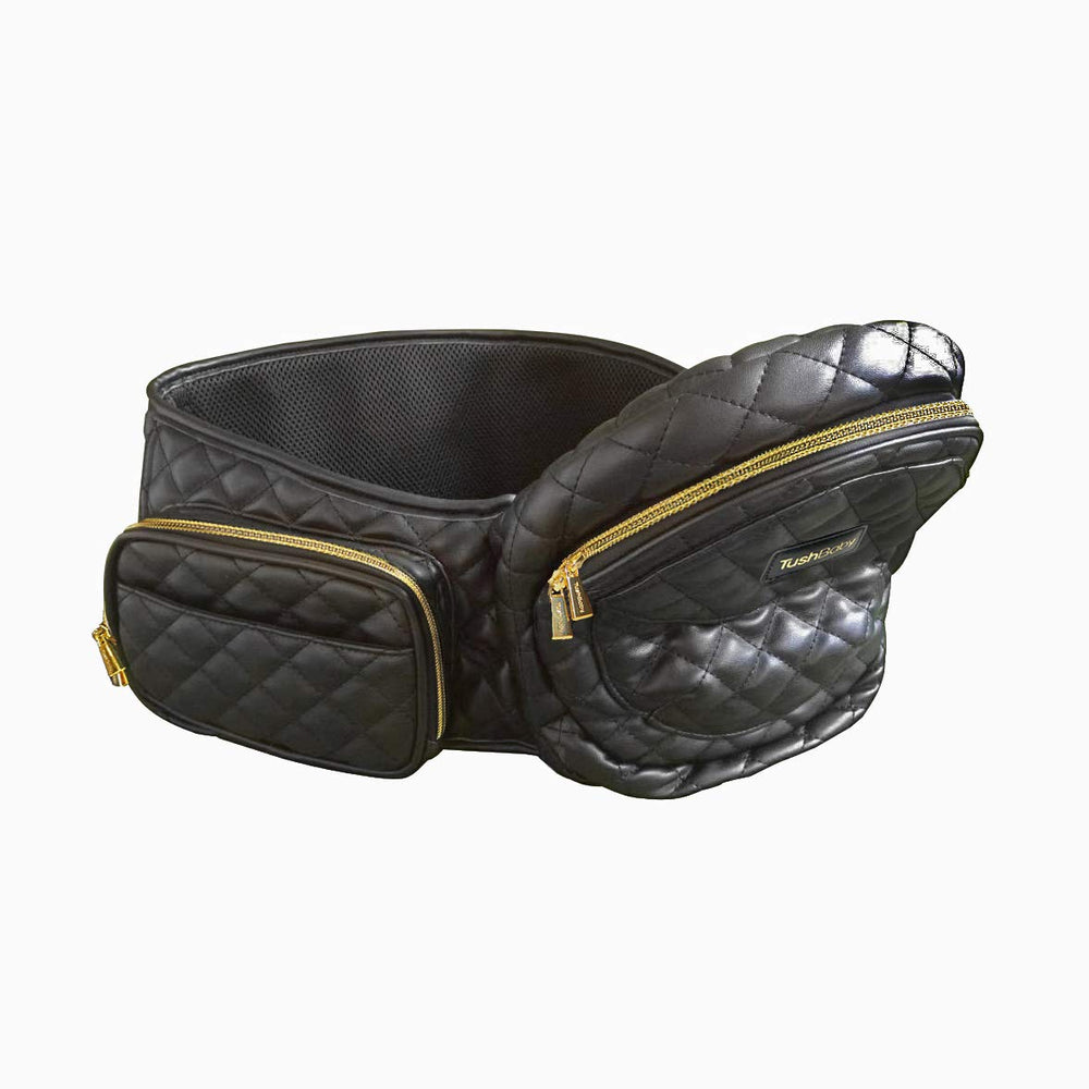 TushBaby Original hip-seat bottle holder hidden feature ready for feeds