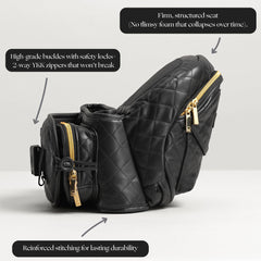 TushBaby Original hip-seat front-facing position enables exploration and engagement