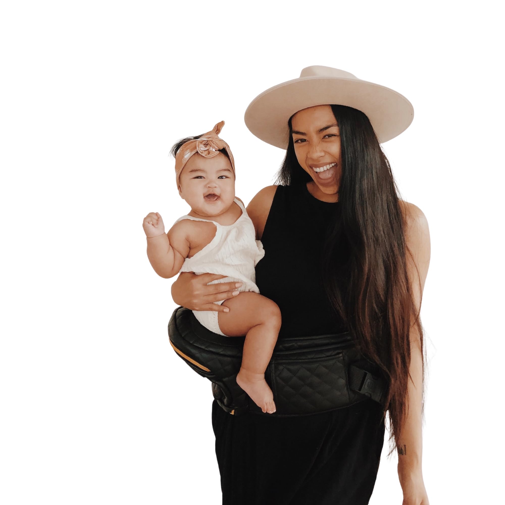 TushBaby Original hip-seat side carry for quick, hands-free moments on the go