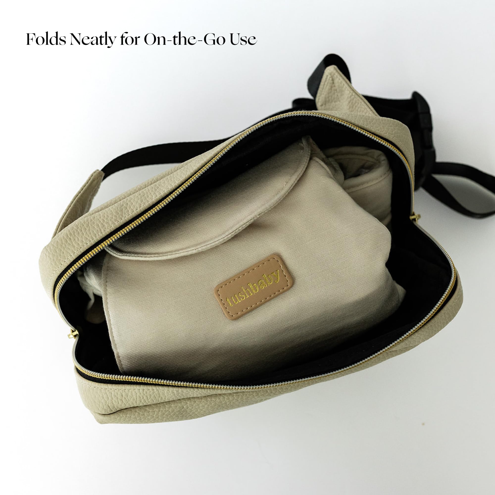 TushBaby Pearl Wrap Carrier-adjustable-fit highlights easy, customizable wear for growing babies.