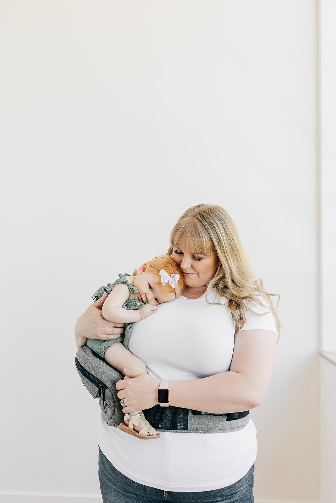 TushBaby waistband extender compatible-all-carriers shows universal fit with TushBaby carriers.
