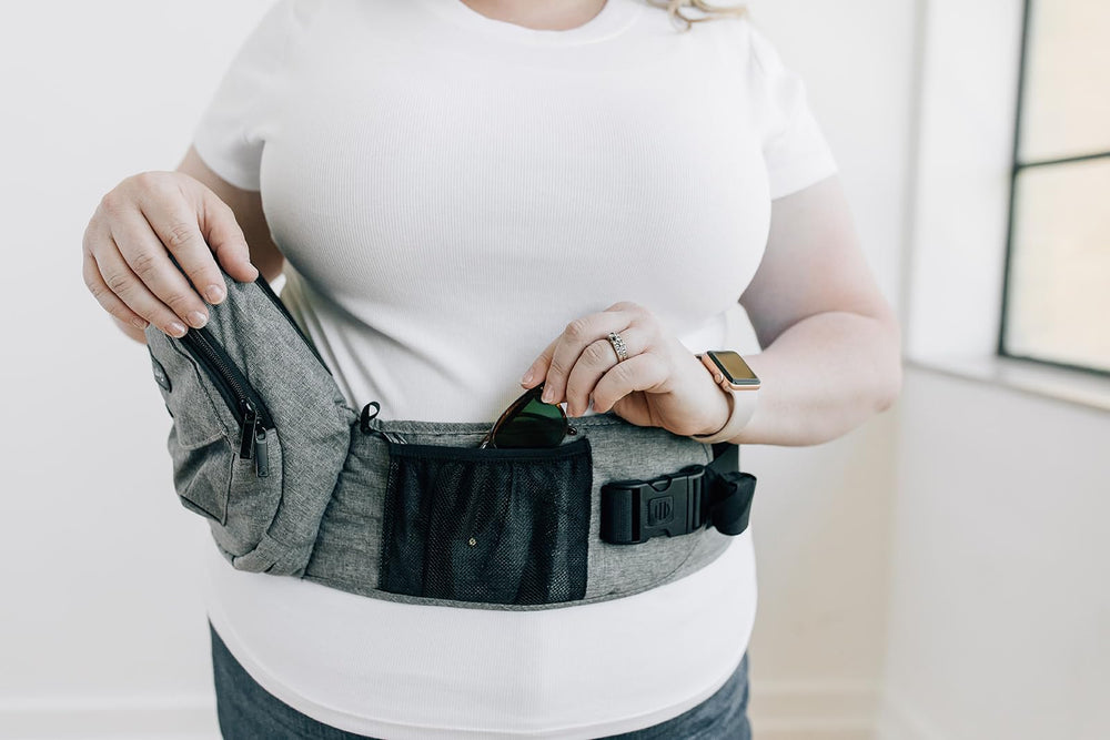 TushBaby waistband extender gray-fabric showcases subtle, durable styling for everyday wear.