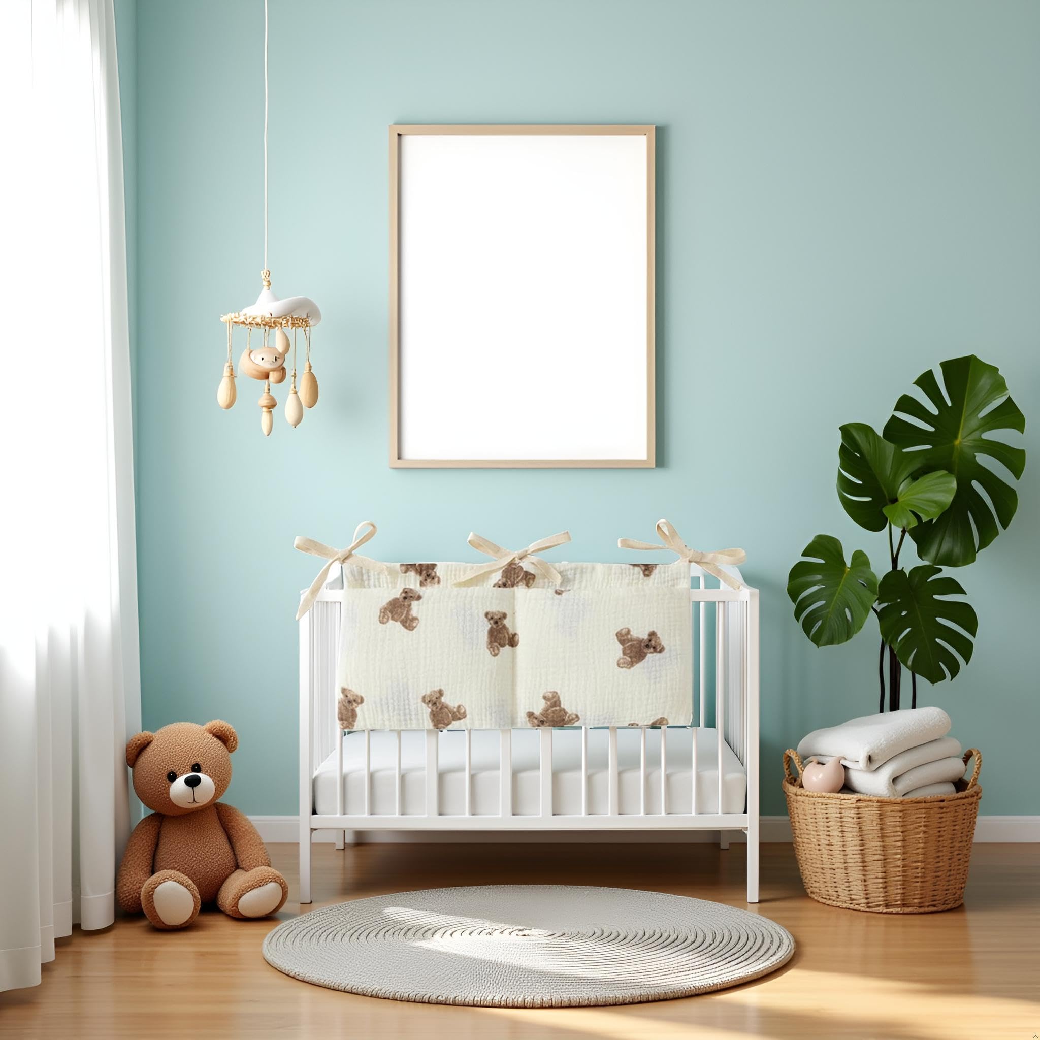 Tustao white bedside hanging bags diaper compartments neatly organized