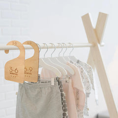 TUTOTU modern baby closet dividers 3-6-months wardrobe aid and labeling.
