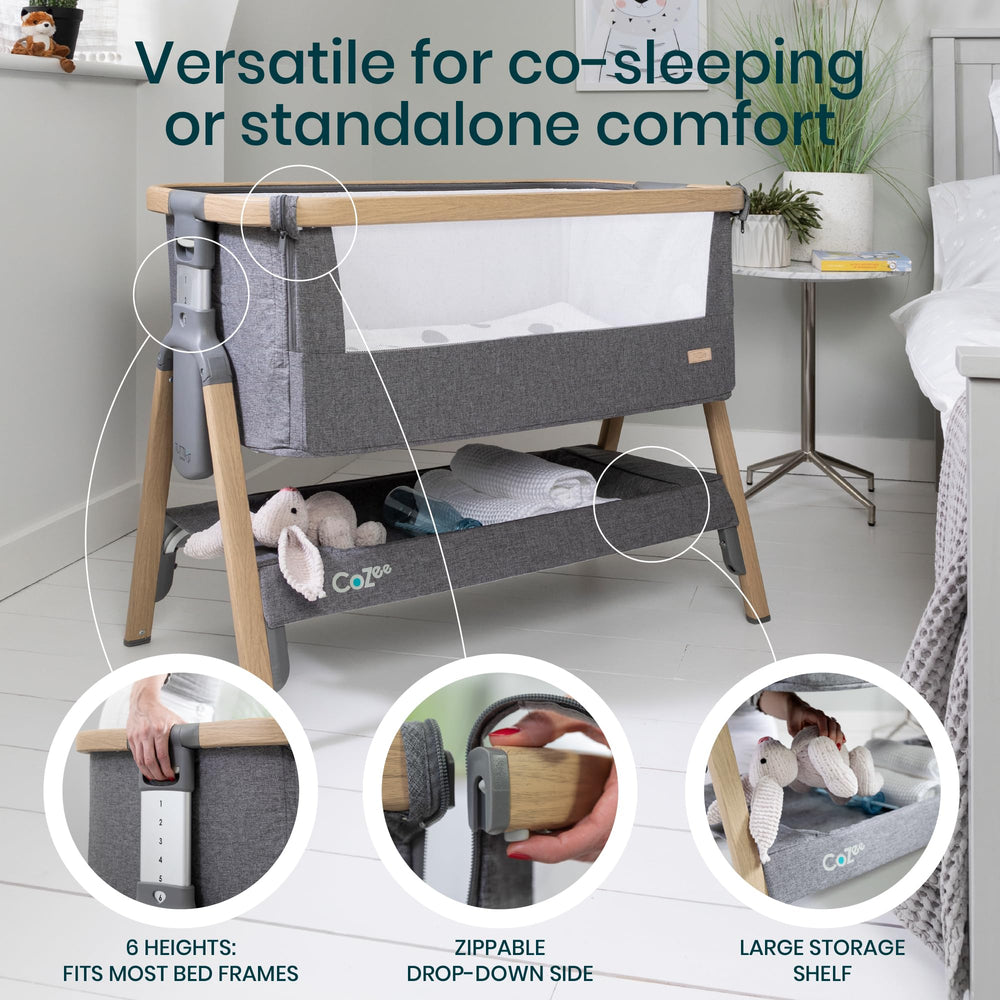 Tutti Bambini CoZee 6 mattress heights adapt to bed levels
