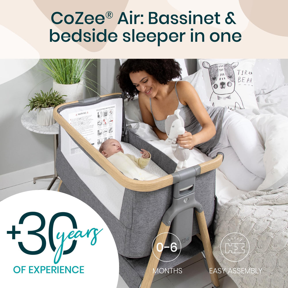 Tutti Bambini CoZee Air mattress close-up shows deluxe airflow for breathable comfort