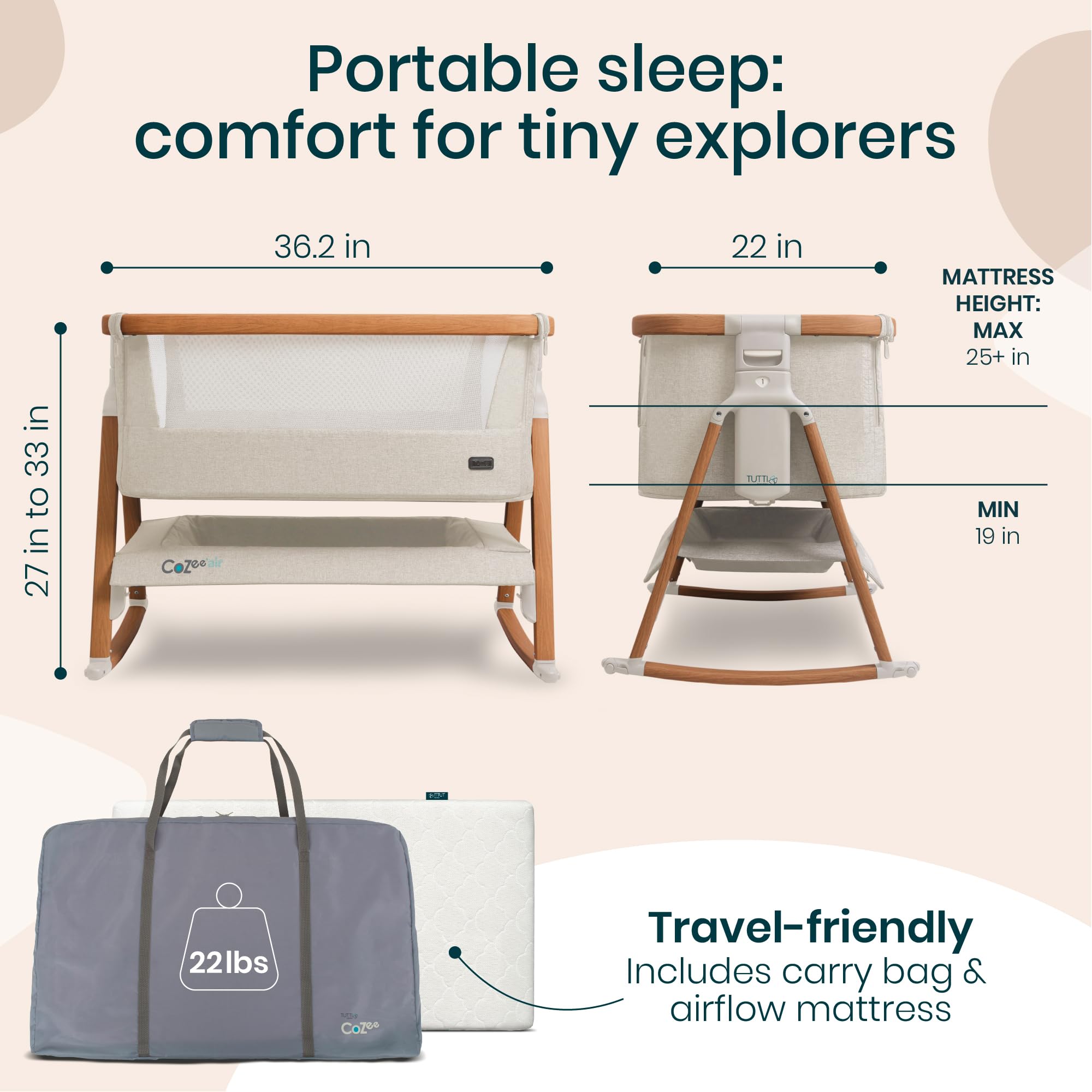Tutti Bambini CoZee Air features two breathable mesh windows for cooling