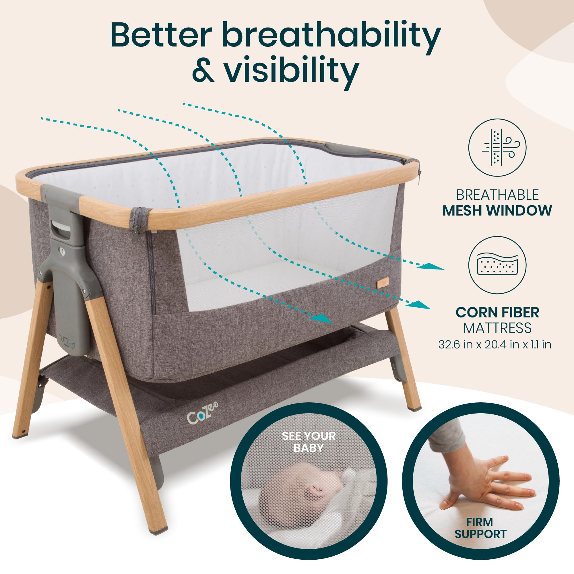 Tutti Bambini CoZee incline feature helps with comfortable positioning