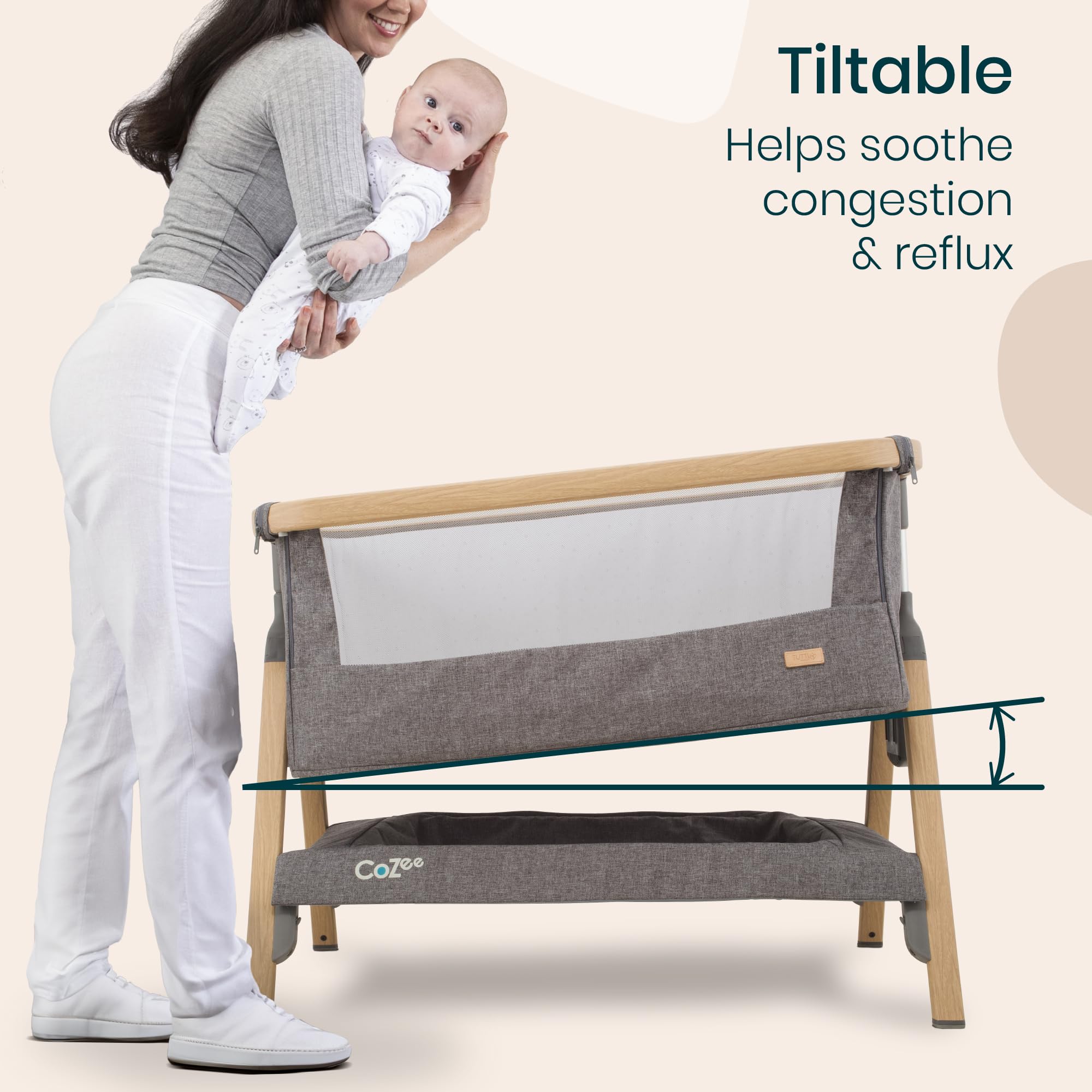 Tutti Bambini CoZee portable carry bag enables one-handed transport
