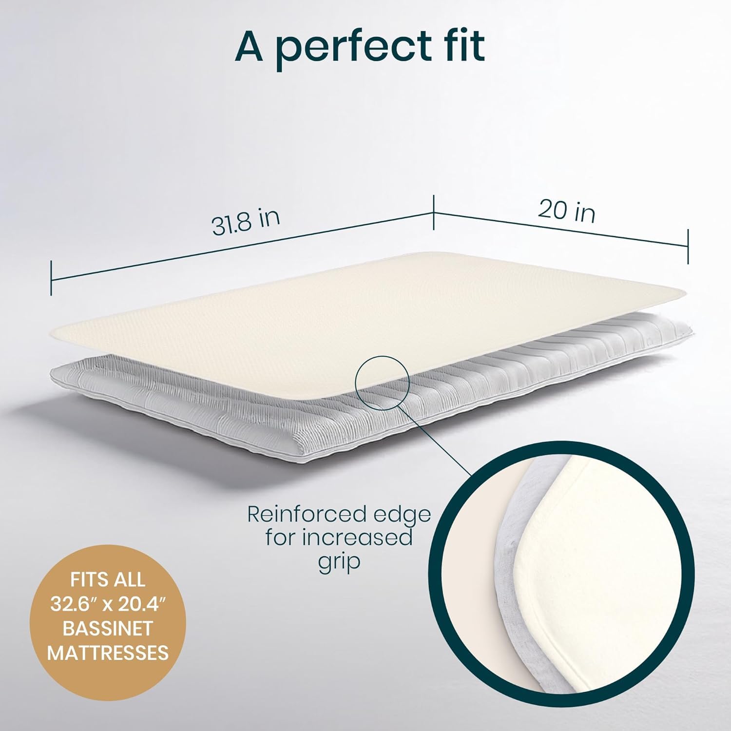 Tutti Bambini machine-washable bassinet protector allows quick cleanup after accidents.
