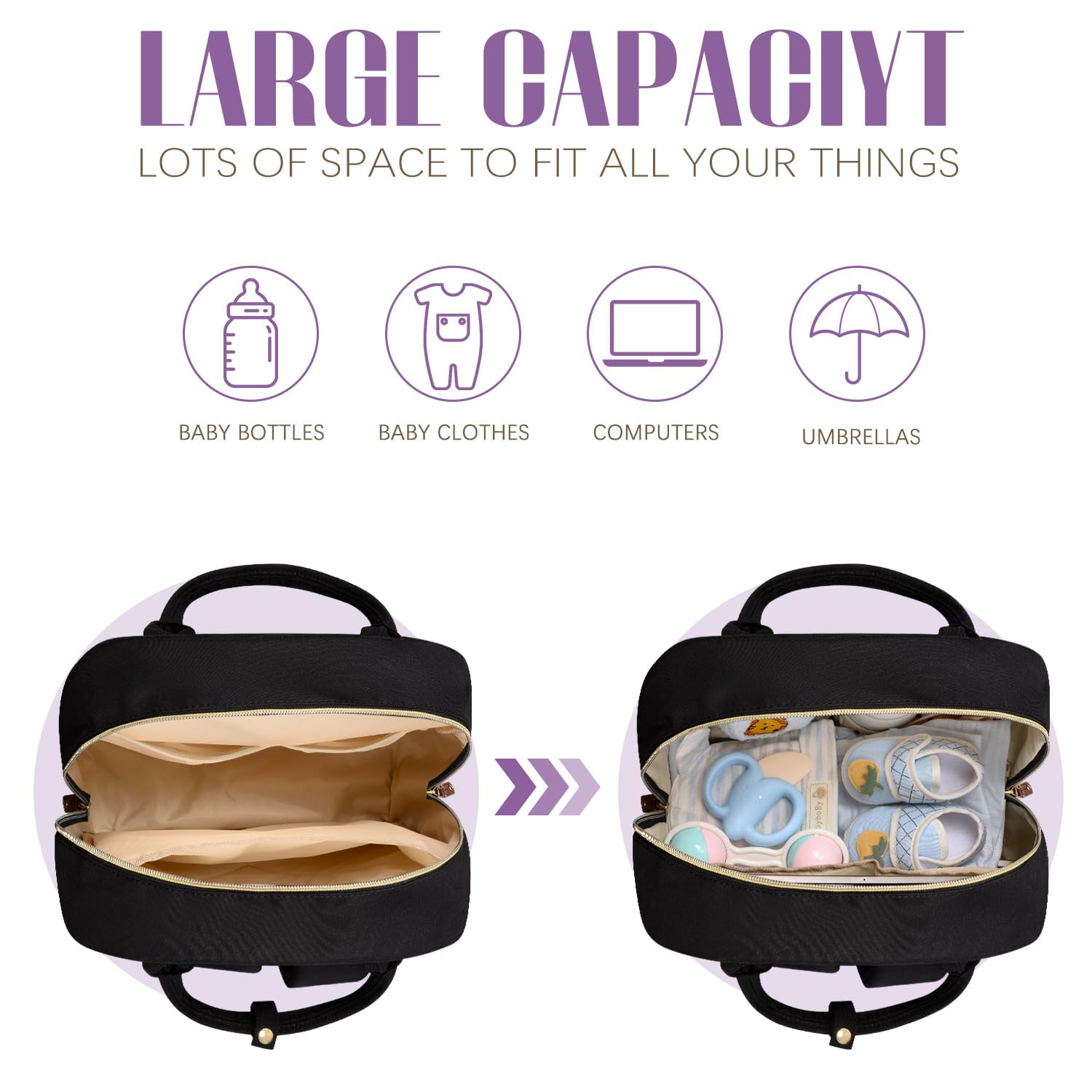 Tuwubi Diaper Bag Backpack insulated bottle pockets keeping drinks cool