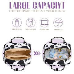 Tuwubi diaper bag insulated bottle pockets keep drinks cool during outings.