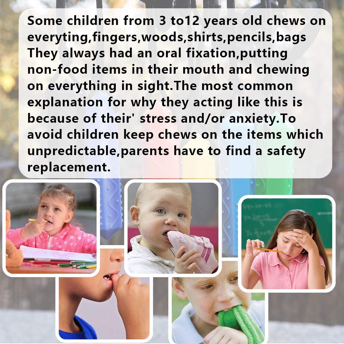 Tuxepoc purple circle chew toy provides calming sensory input at school.