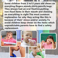 Tuxepoc purple circle chew toy provides calming sensory input at school.