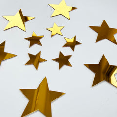 TVPHLLY 3D old gold star acrylic decal close-up highlights premium shine