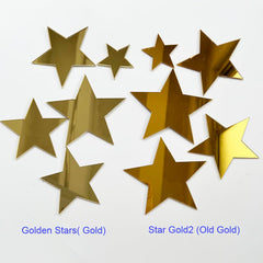 TVPHLLY old gold stars adhesive wall art packaged ready for DIY decor