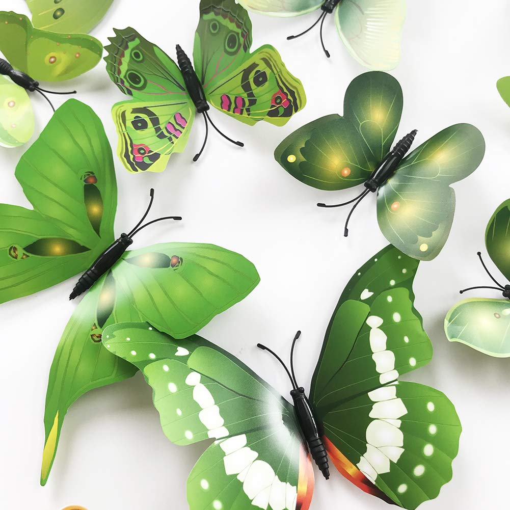 TVPHLLY 3D butterfly wall stickers red single-wing brighten kid's rooms and play spaces.