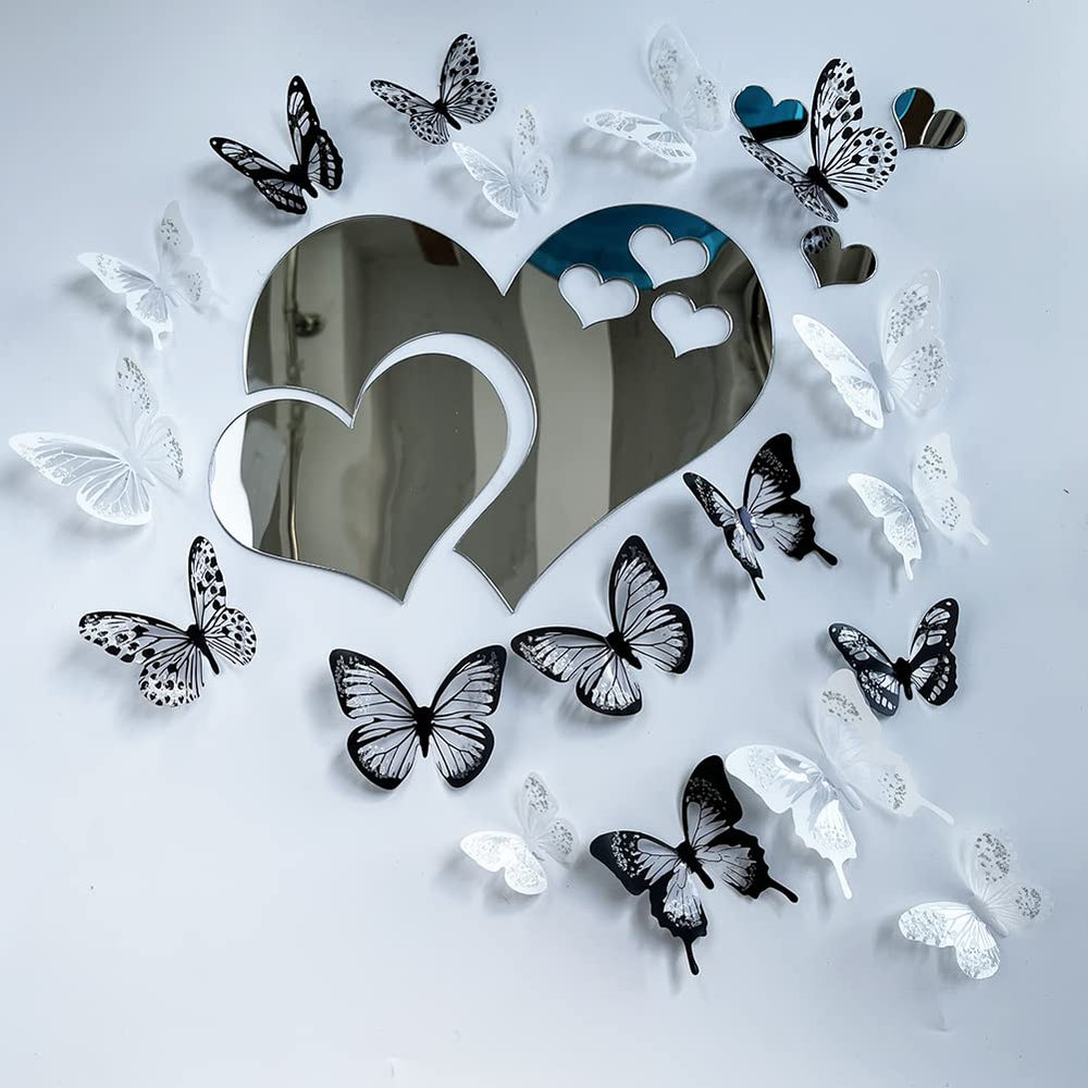 TVPHLLY 3D crystal butterfly close-up showing shimmering wall accents.