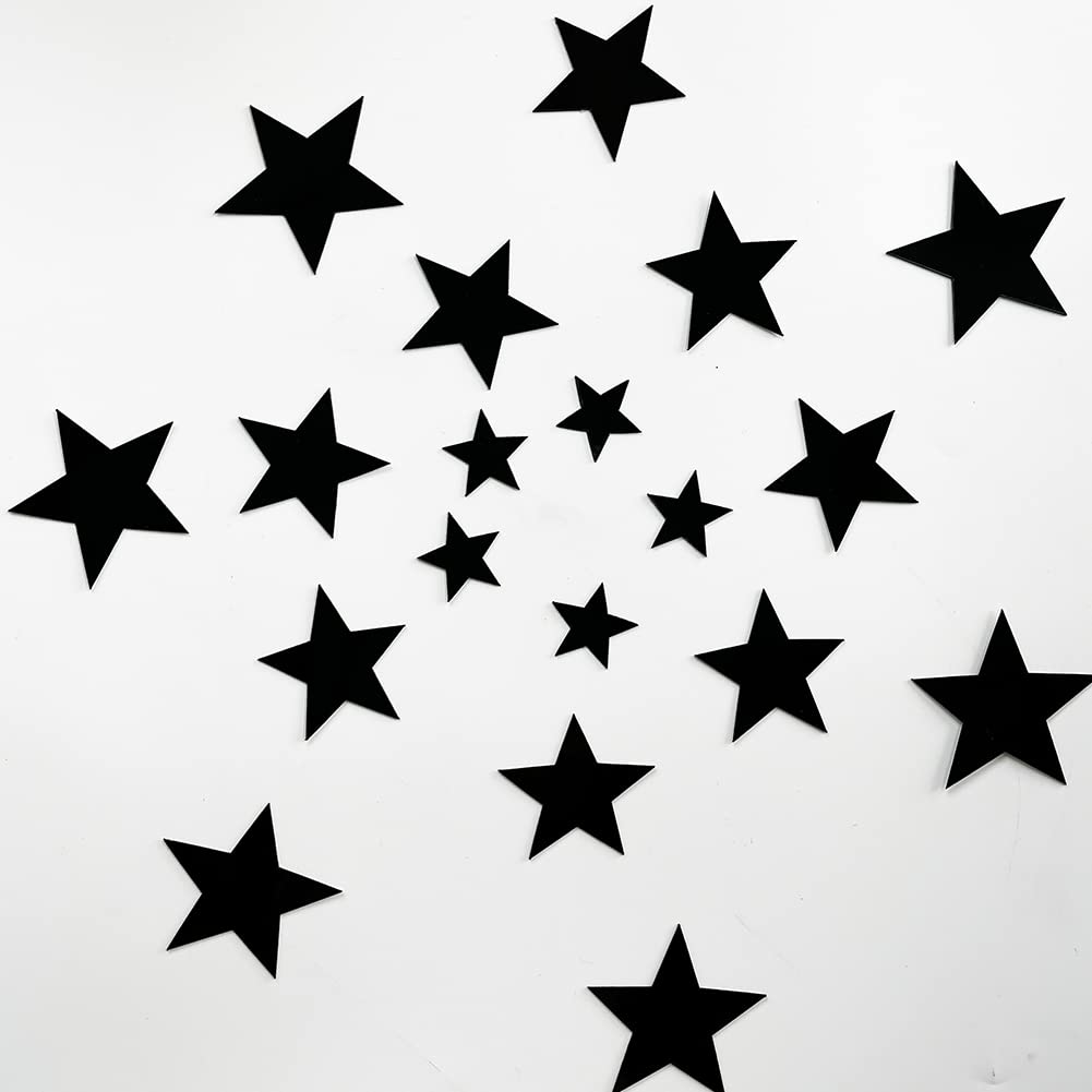 TVPHLLY 2.0-inch stars ideal for DIY decor on glass, doors, and mirrors