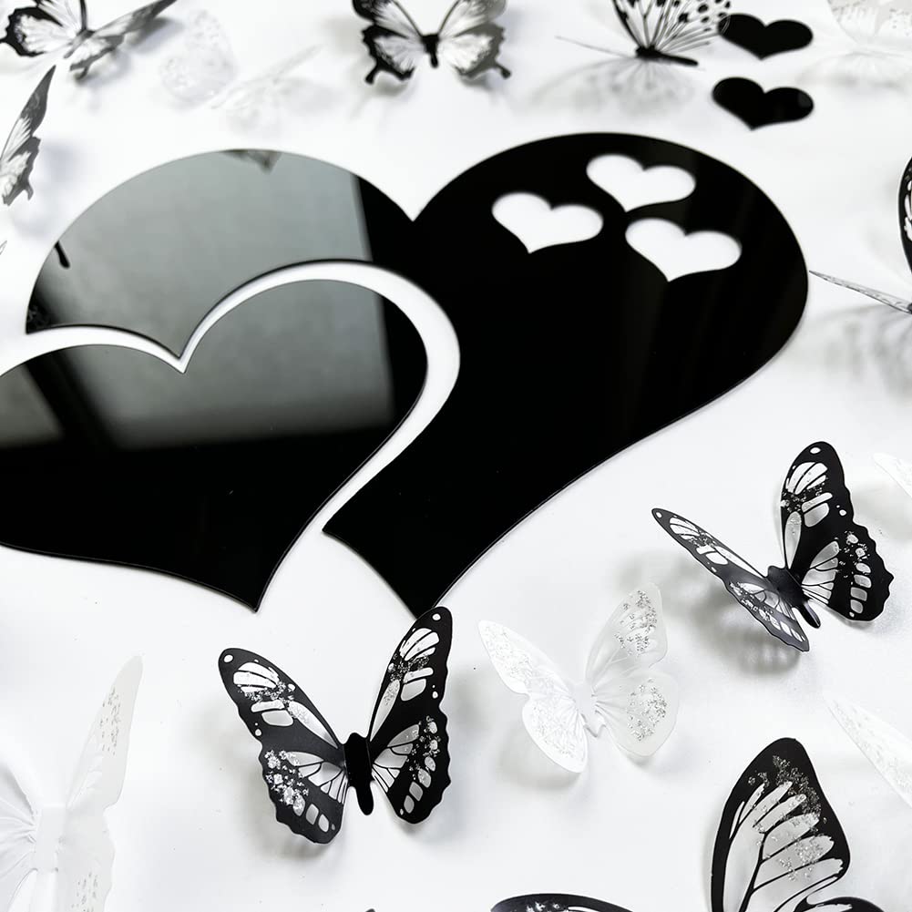 TVPHLLY acrylic heart wall decal enhances spaces with playful, classic detail.