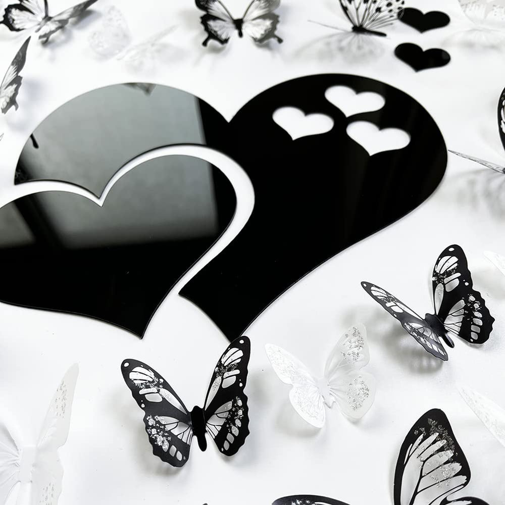 TVPHLLY acrylic heart wall decal enhances spaces with playful, classic detail.