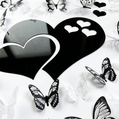 TVPHLLY acrylic heart wall decal enhances spaces with playful, classic detail.