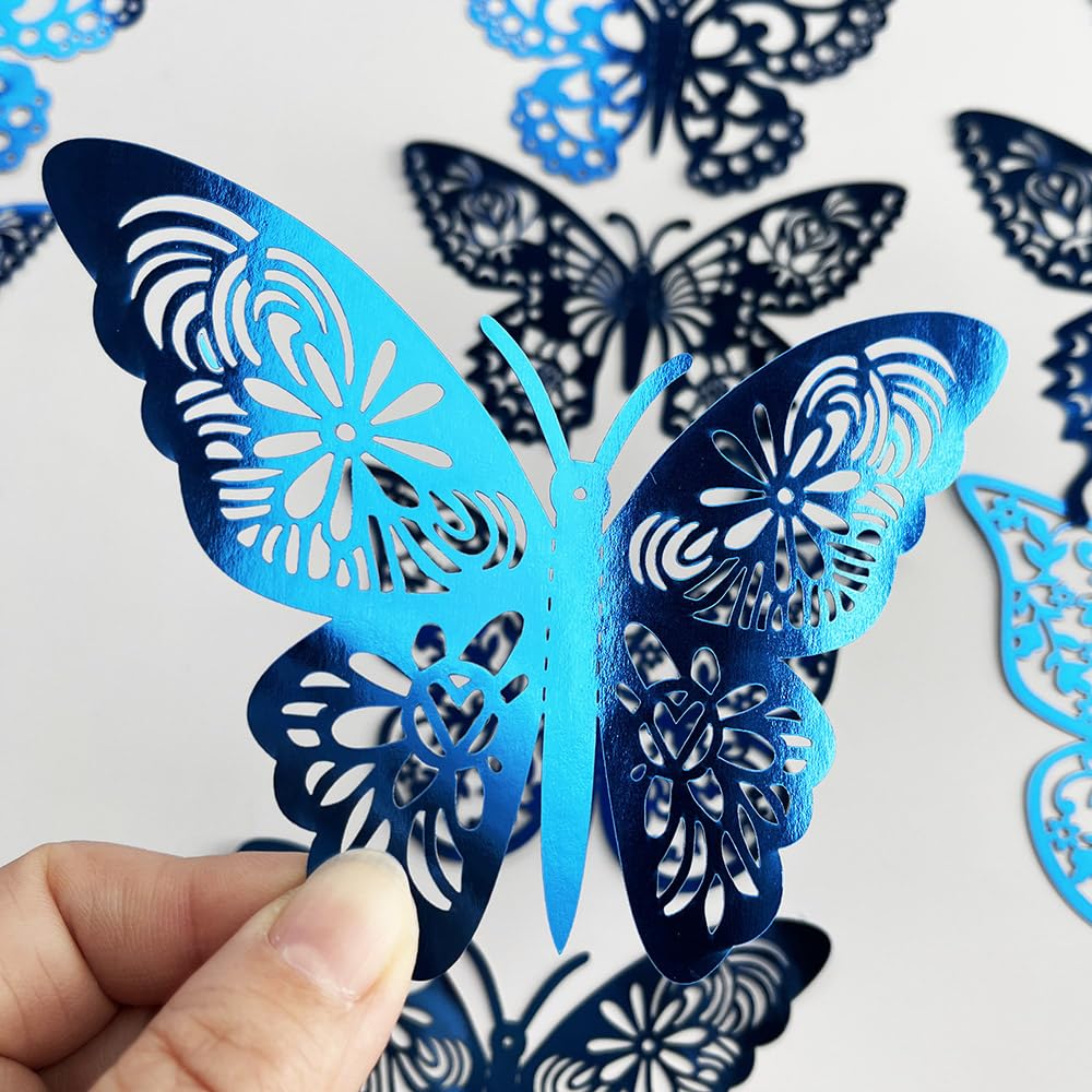 TVPHLLY 72-piece butterfly set shown with lift-up wings for dynamic wall display.