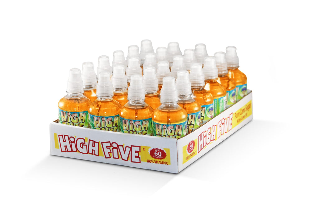 Tweaker High Five orange label closeup emphasizing real cane sugar sweetness