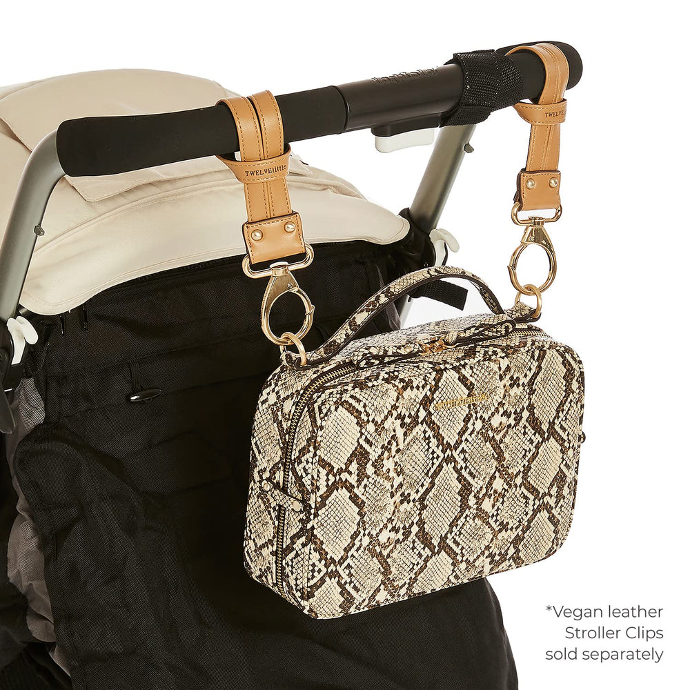 TWELVElittle Luxe Diaper Clutch wipes case keeps wipes ready.