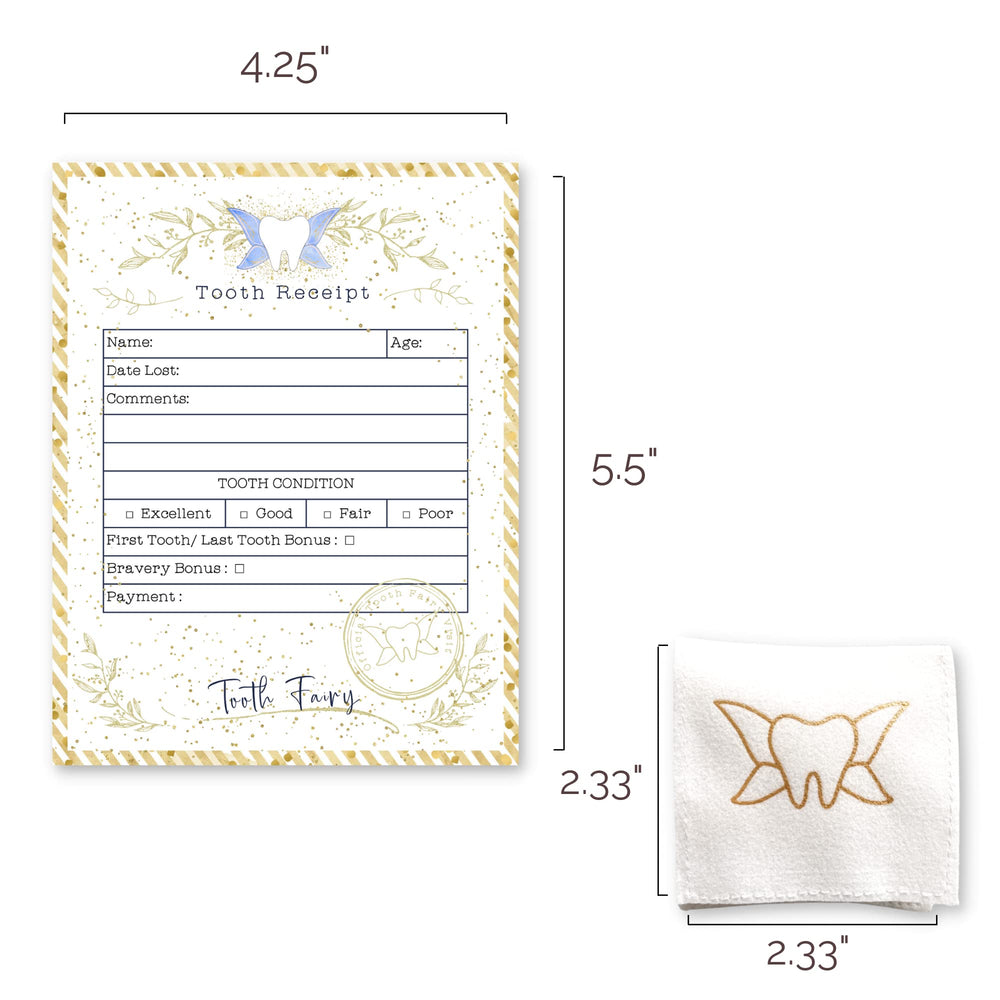 Twenty Moments of Tooth set with 20 receipts, 1 bag, promotes organized, magical notes.