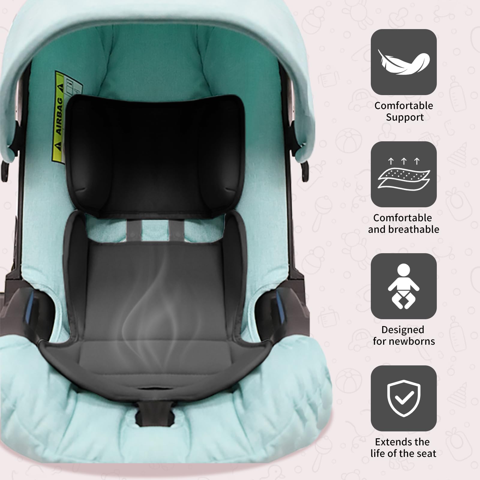 Twievo 2-in-1 design supports seat cushion or pillow mode for versatility.