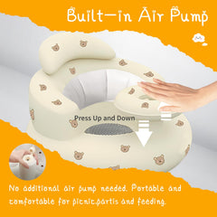 Twievo inflatable baby chair inflates quickly with built-in pump for on-the-go seating