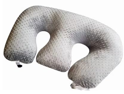 Twin Z cover grey on Twin Z pillow, demonstrating snug fit and removable design.