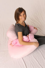 Twin Z pink cover material texture highlighting breathable fabric for easy washing.