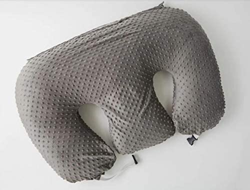 Twin Z Pillow Grey bottlefeeding configuration aids comfortable twin feeding sessions.