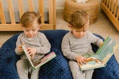 Twin Z Pillow Navy machine-washable cover simplifies cleanup after messy feeds