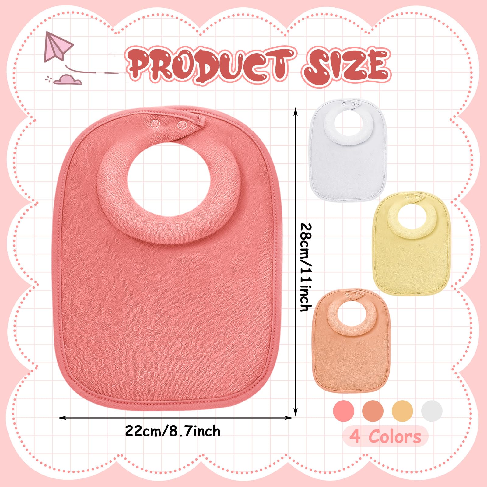 Twistover dusty pink padded-collar bib covers shoulders for mess-free meals
