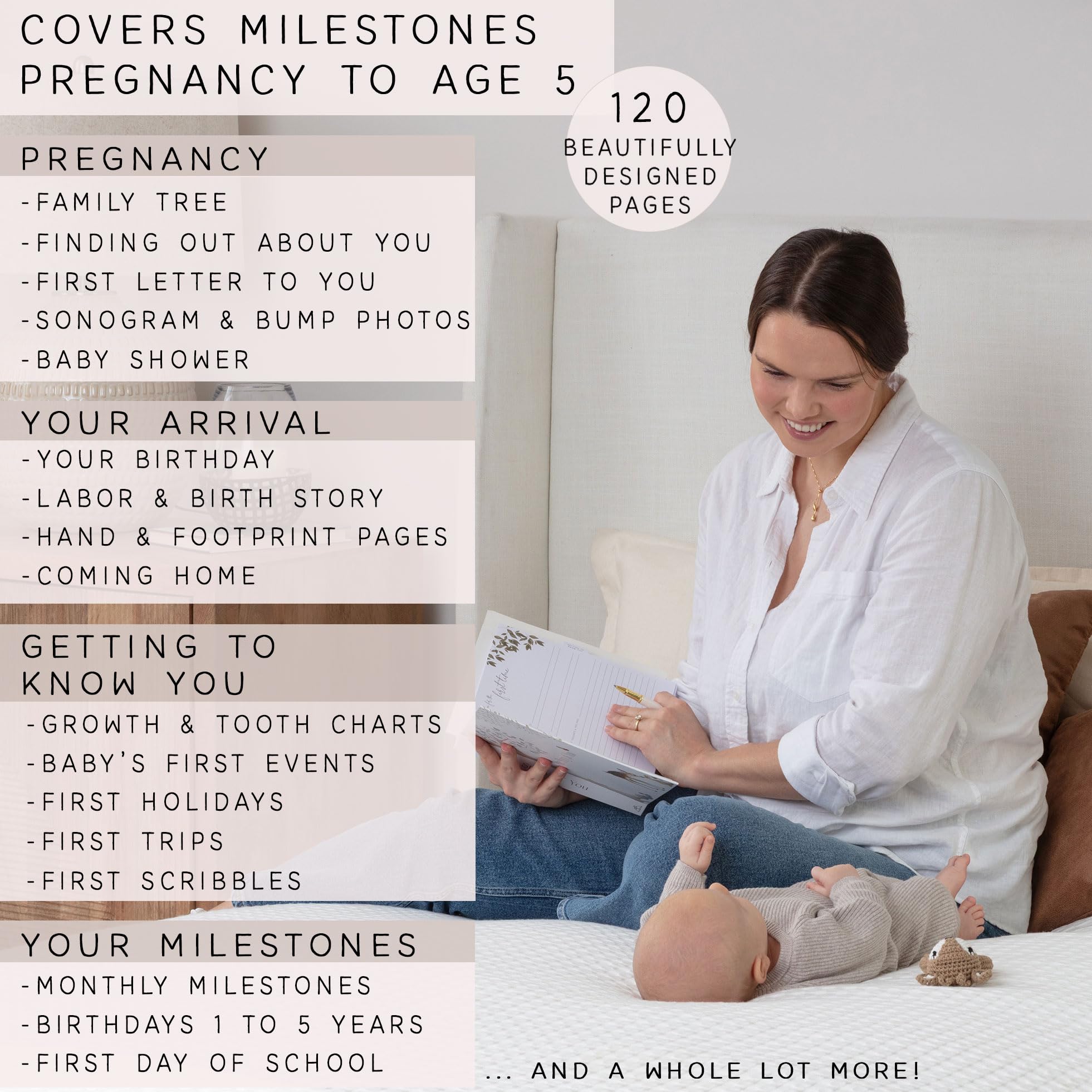 Two Little Dinos memory book inside layout enables easy journaling for busy parents.